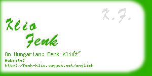 klio fenk business card